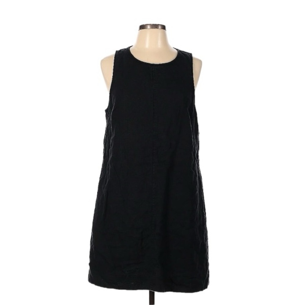 J. Crew Linen Black Shift Dress size Large